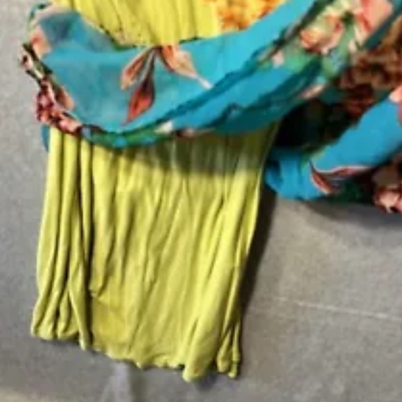 Soft Surroundings Dress Womens Medium Floral Sheath Sleeveless Crinkle Maxi Long - Picture 9 of 11